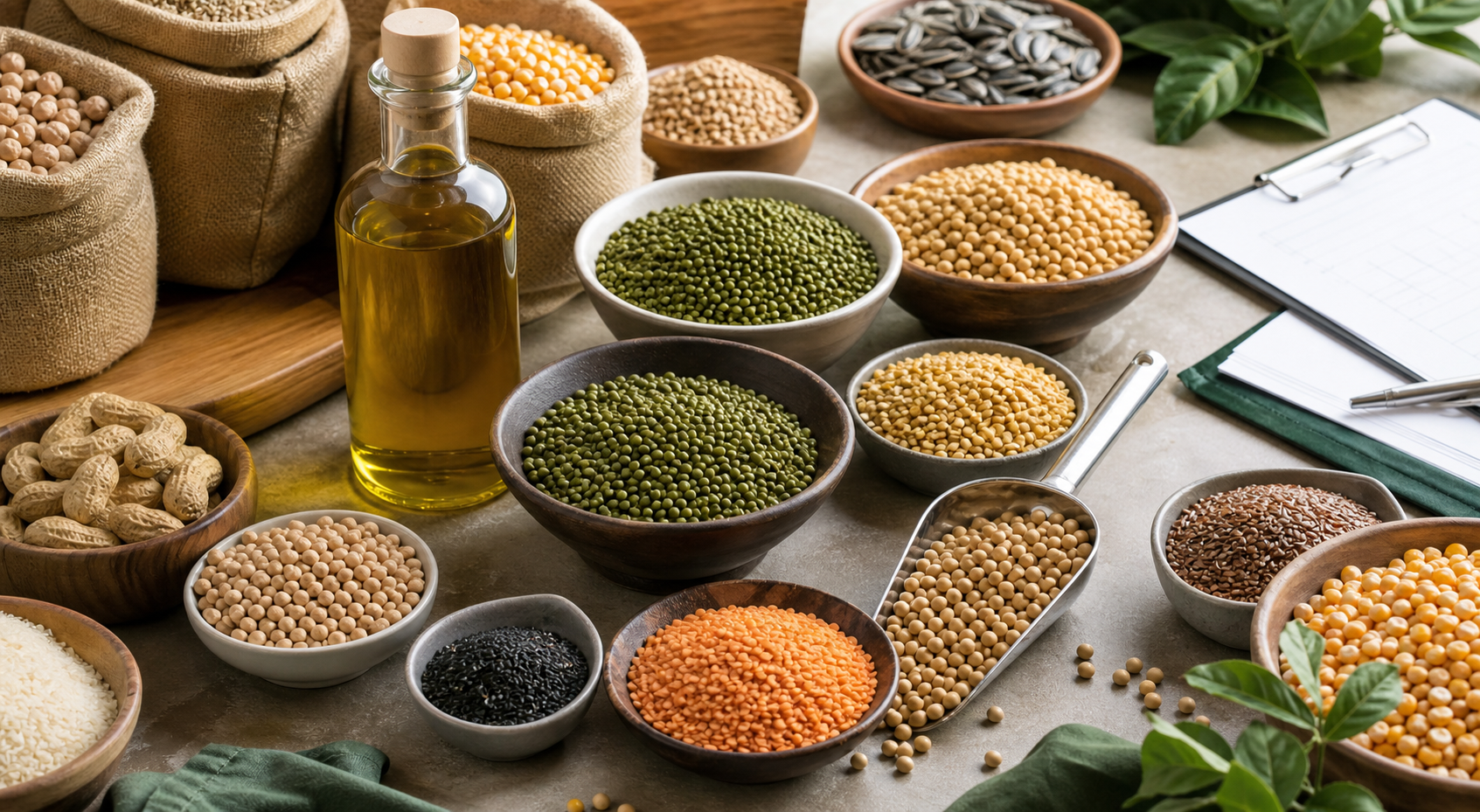 A quality-focused selection of grains, pulses and edible oil